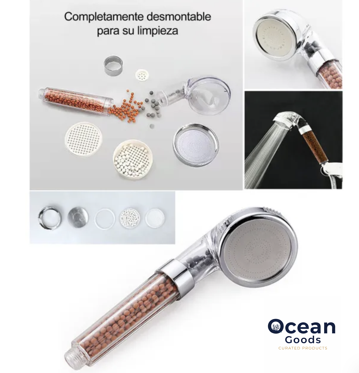 Pack de Dos Duchas ecológicas con filtros minerales.